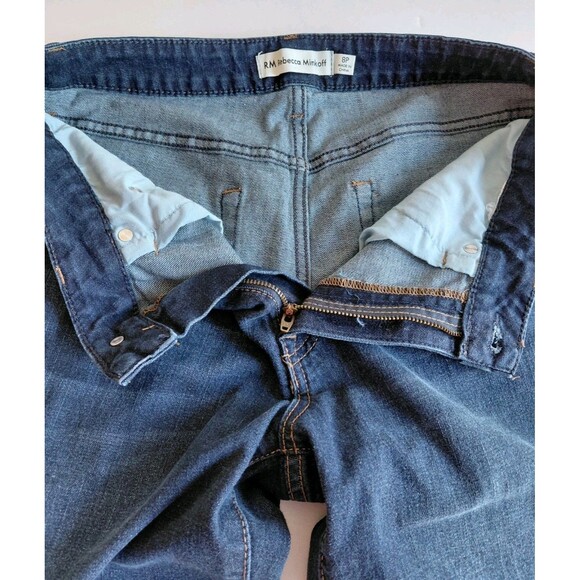 Rebecca Minkoff Size 8P Dark Wash Straight Leg Denim Jeans - Picture 5 of 7